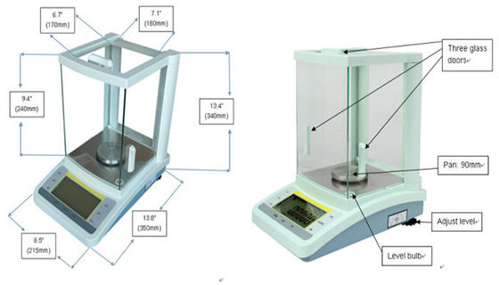 เครื่องชั่งอิเล็คทรอนิคส์ขนาดเดียว Lab 220 กรัมความแม่นยำ 0.0001g