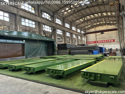 80 ตัน 3x18m Weighbridge Scale Vehicles การวัดน้ําหนักอย่างแม่นยํา