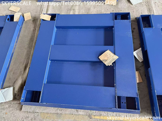 Zemic H8C Load Cell 1x1m 5Ton Heavy Duty Industrial Floor Scale กับแพลตฟอร์มเหล็กคาร์บอน