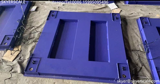 Zemic H8C Load Cell 1x1m 5Ton Heavy Duty Industrial Floor Scale กับแพลตฟอร์มเหล็กคาร์บอน
