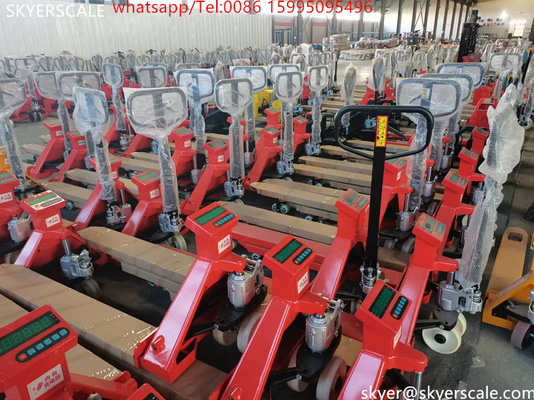 3000kg น้ําหนัก มือ ไฮดรอลิกมือ Pallet รถบรรทุกกับสกะ