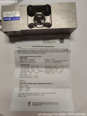 ZEMIC สแตนเลส BM6G Load Cell Single Point Sensor OIML Force Transducer สําหรับเครื่องชั่งอิเล็กทรอนิกส์