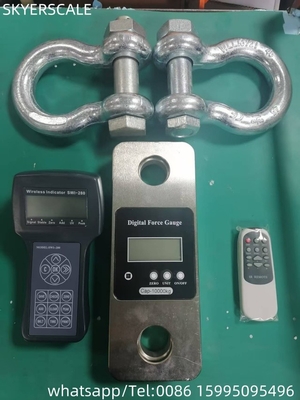 LCD Digital Wireless Tension Load Cell ไดนาโมเมตร เครนสกะเล โหลดโหลดโหลด 10 ตัน
