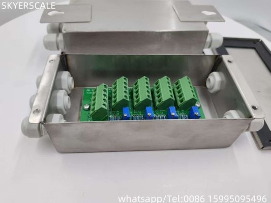 4 ช่องทาง IP67 เครื่องแปลงไฟฟ้ากันน้ํา 4 เส้น สแตนเลส Load Cell Junction Box สําหรับสภาวะ